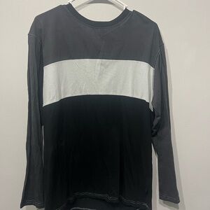 Black and Gray Long Sleeve Men's Shirt